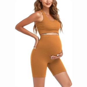 Maternity 2 Piece Bra and Shorts Set Yoga